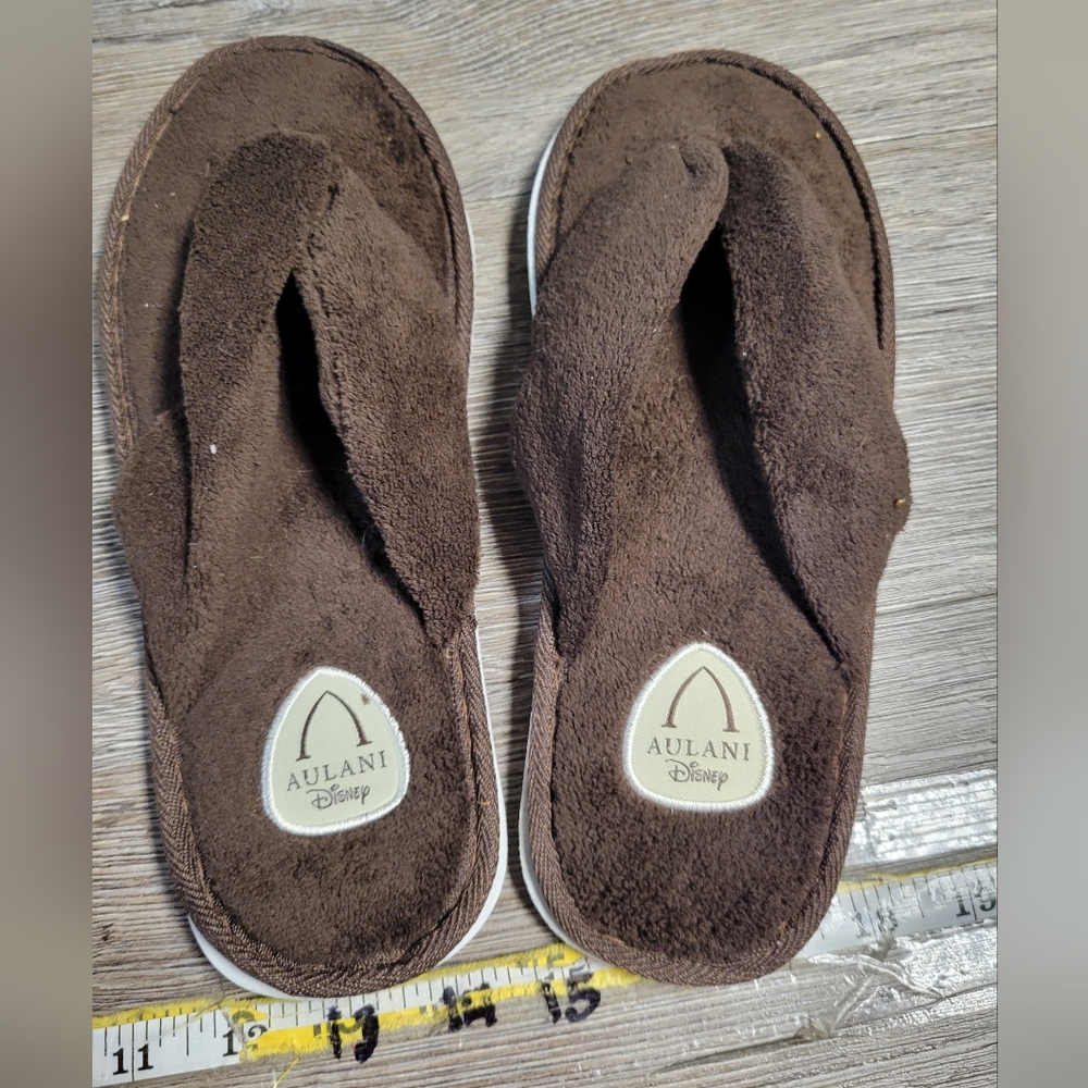 Aulani Disney Brown Flip Flops Slippers Womans‎ Large